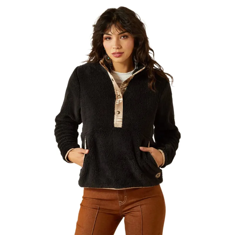 Ariat Berber Snap Front Sweatshirt Black