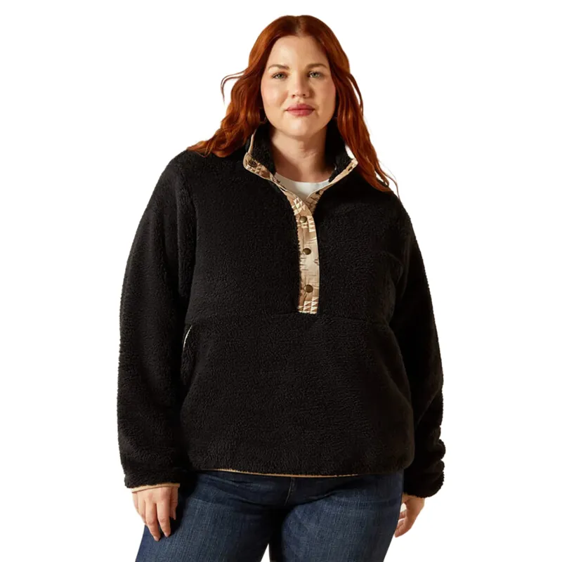 Ariat Berber Snap Front Sweatshirt Black-2