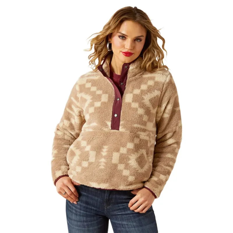Ariat Berber Snap Front Sweatshirt Lone Ridge Print-3