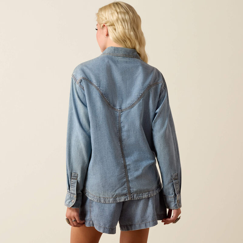 Ariat Bonfire Shirt Jacket Medium in Blue-1