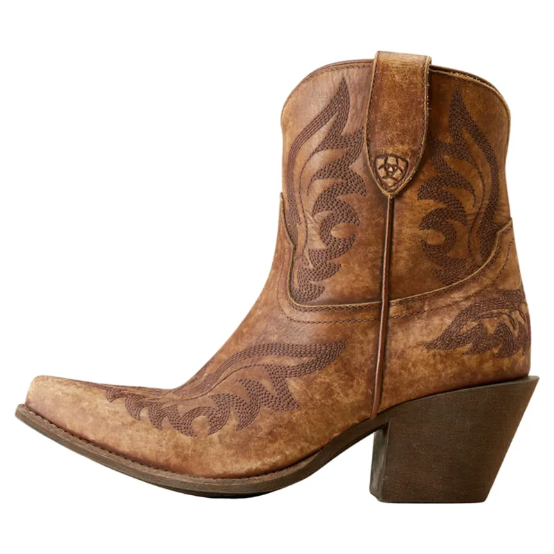 Ariat Chandler X Toe Western Boot Naturally Distressed Brown-3