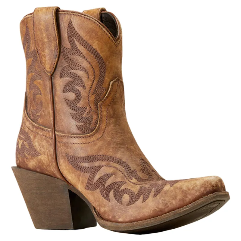 Ariat Chandler X Toe Western Boot Naturally Distressed Brown-6