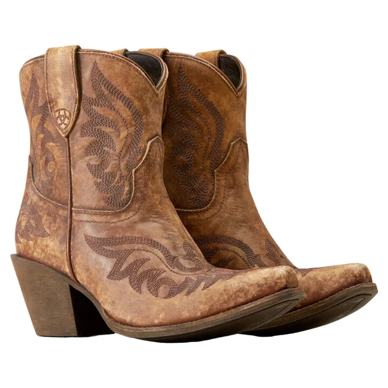 Ariat Chandler X Toe Western Boot Naturally Distressed Brown