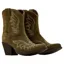 Ariat Chandler X Toe Western Boot Soft Olive Suede