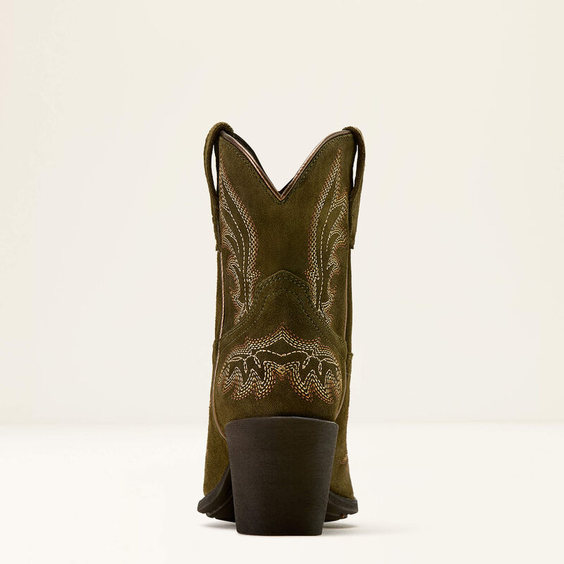 Ariat Chandler X Toe Western Boot Soft Olive Suede-4