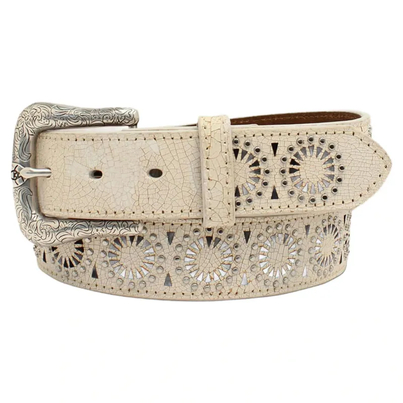Ariat Circle Burst Belt in White