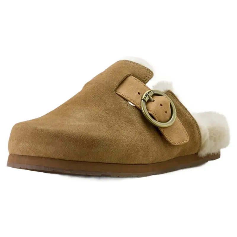 Ariat Country Mule Sherpa Ranch Brown Suede-1