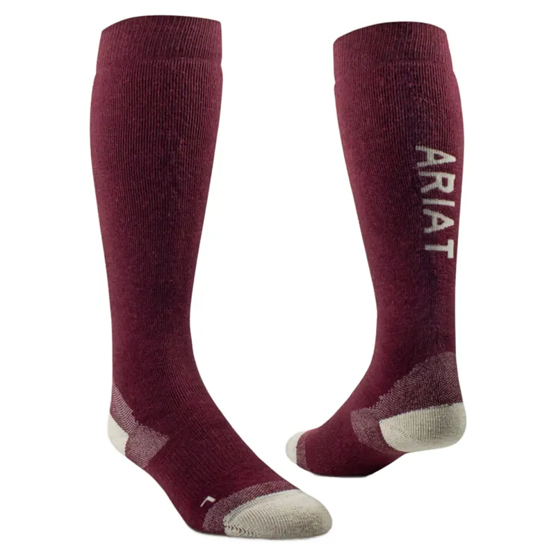 Ariat Country Performance Merino Socks Tawny Port