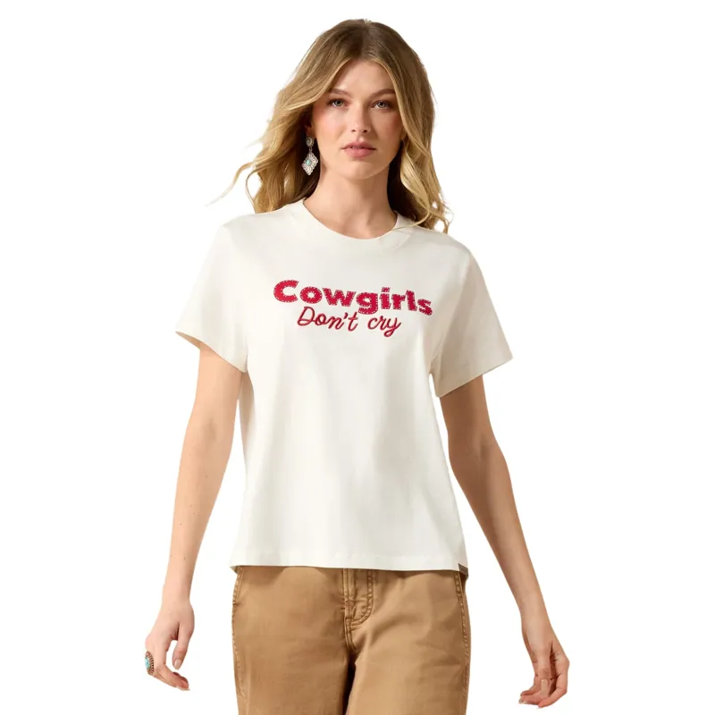 Ariat Cowgirls Don't Cry T-Shirt in Coconut Milk