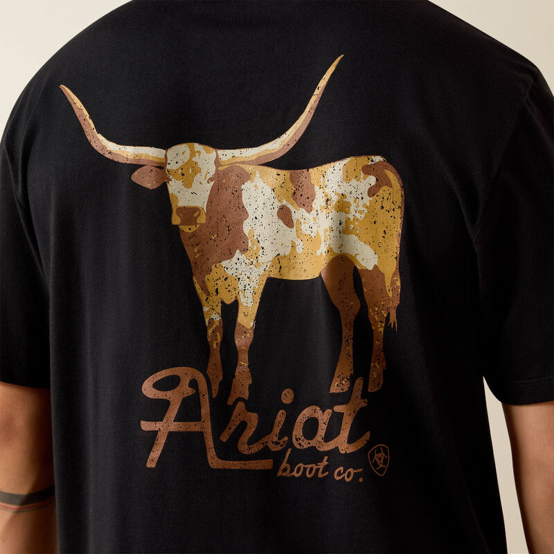 Ariat Cowmooflage Classic Fit Men's T-Shirt in Black-3