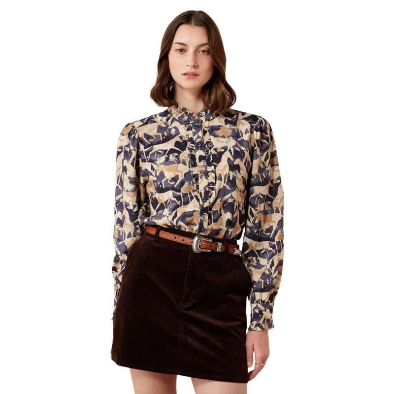 Ariat Cricklade Blouse in Navy Coincide Print
