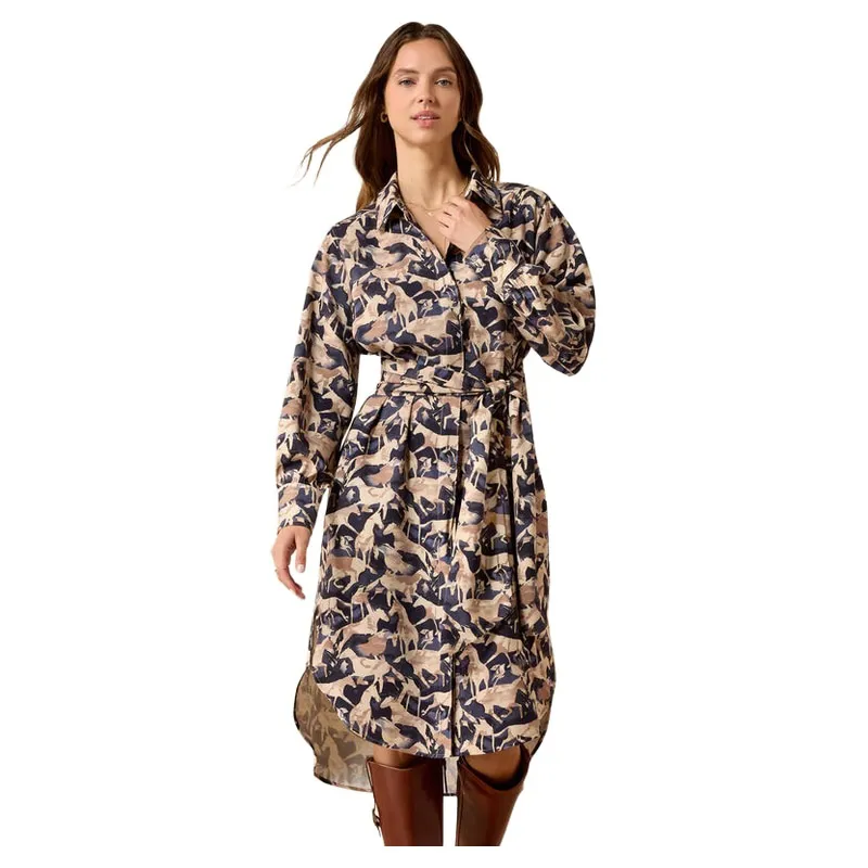 Ariat Culham Dress in Navy Coincide Print