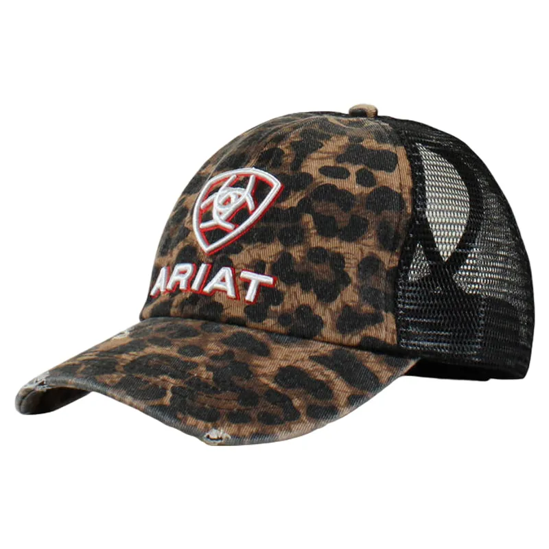 Ariat Embossed Logo Cheetah Print Cap
