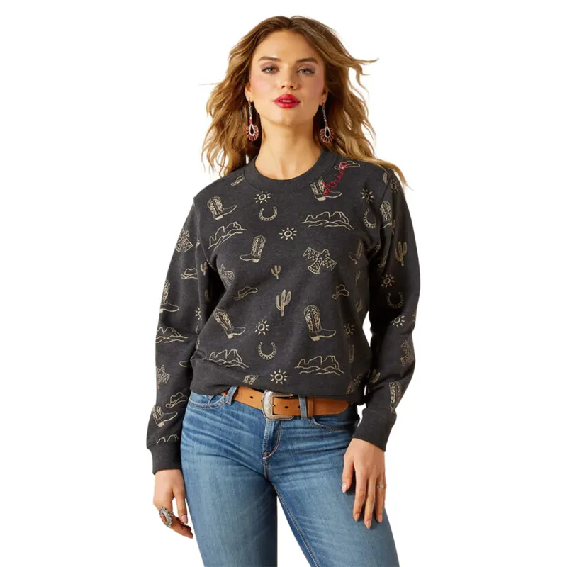 Ariat Essential Crew Sweatshirt Black Heather