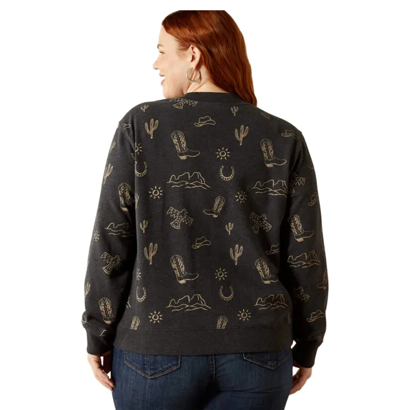 Ariat Essential Crew Sweatshirt Black Heather-2