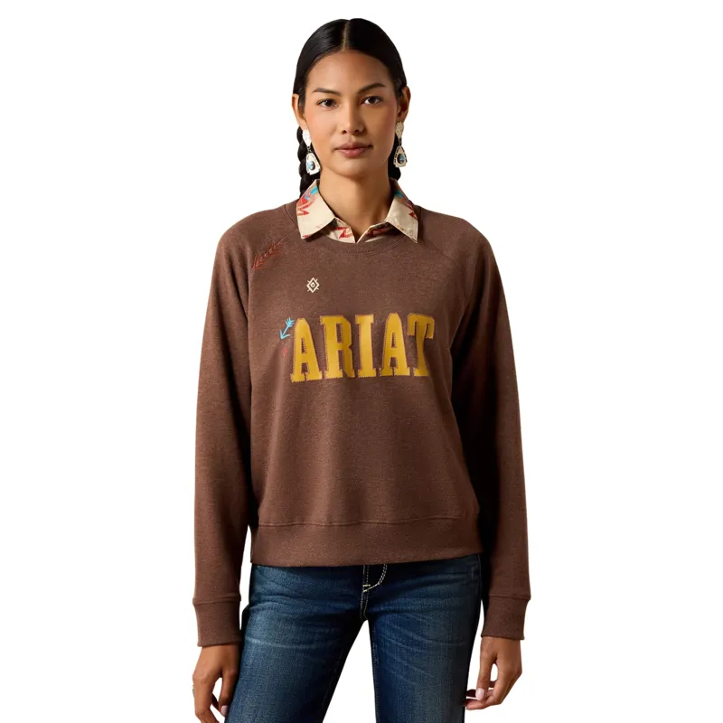 Ariat Essential Crew Sweatshirt in Chicory Coffee Heather