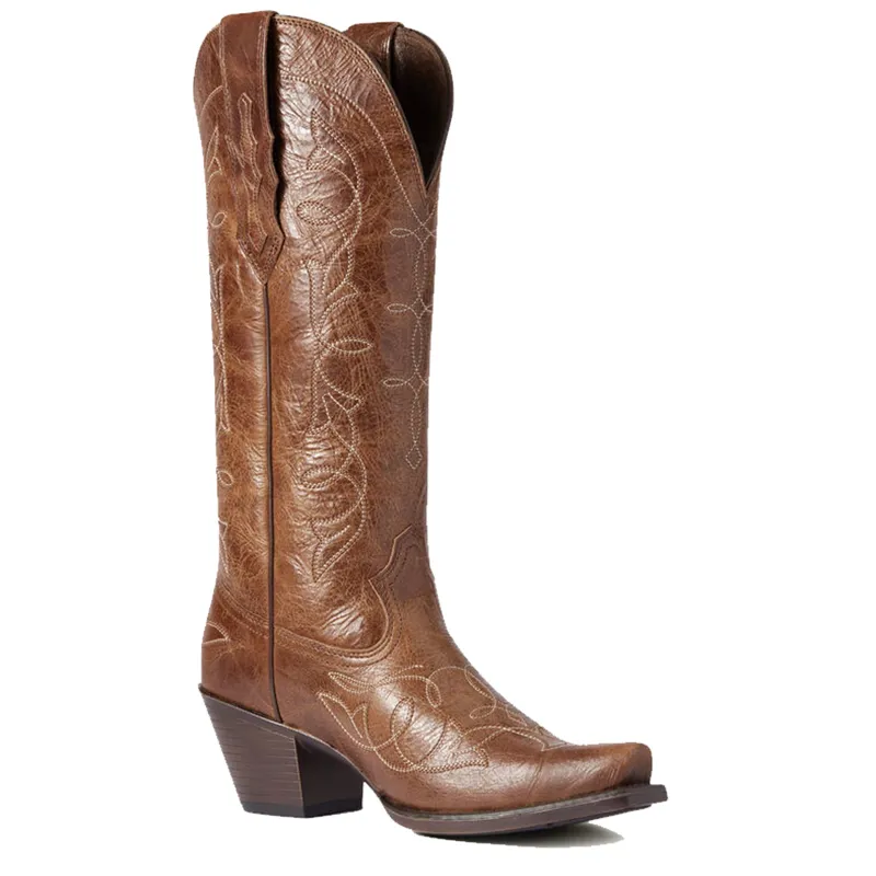 Ariat Heritage D Toe Stretch Fit Western Boots Dark Tan