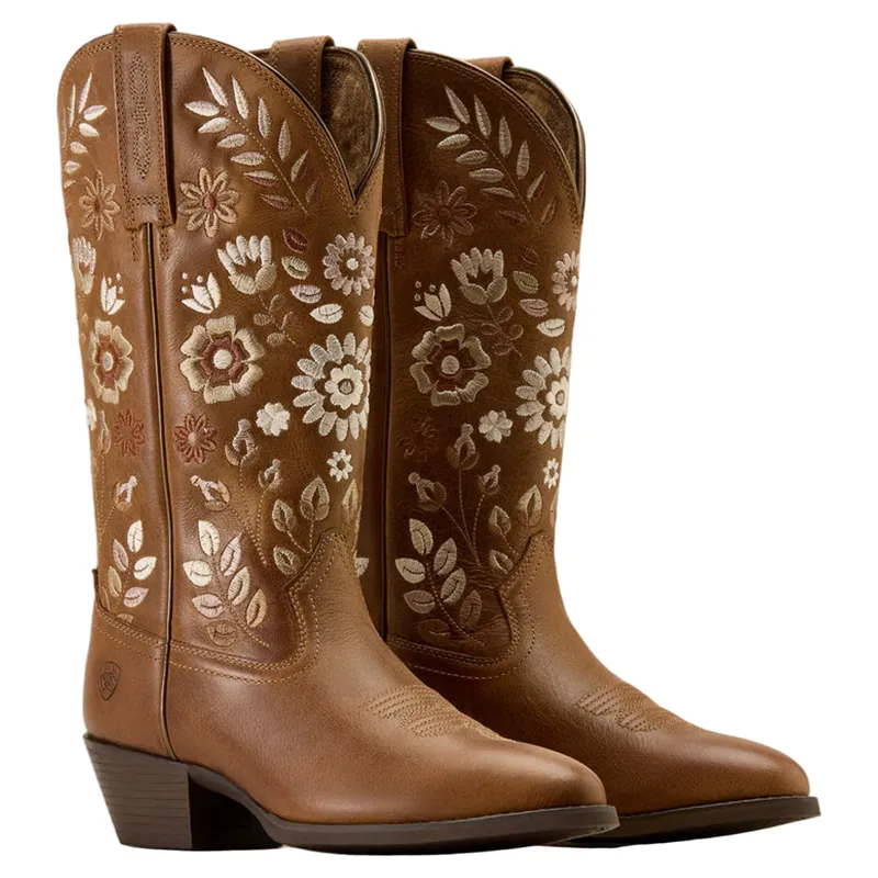 Ariat Heritage Meadow R Toe Western Boot Toasty Tan