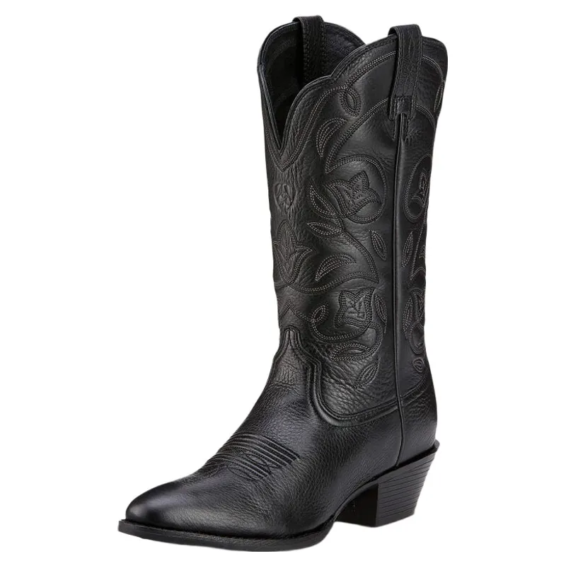 Ariat Heritage Western R Toe Boot Black Deertan