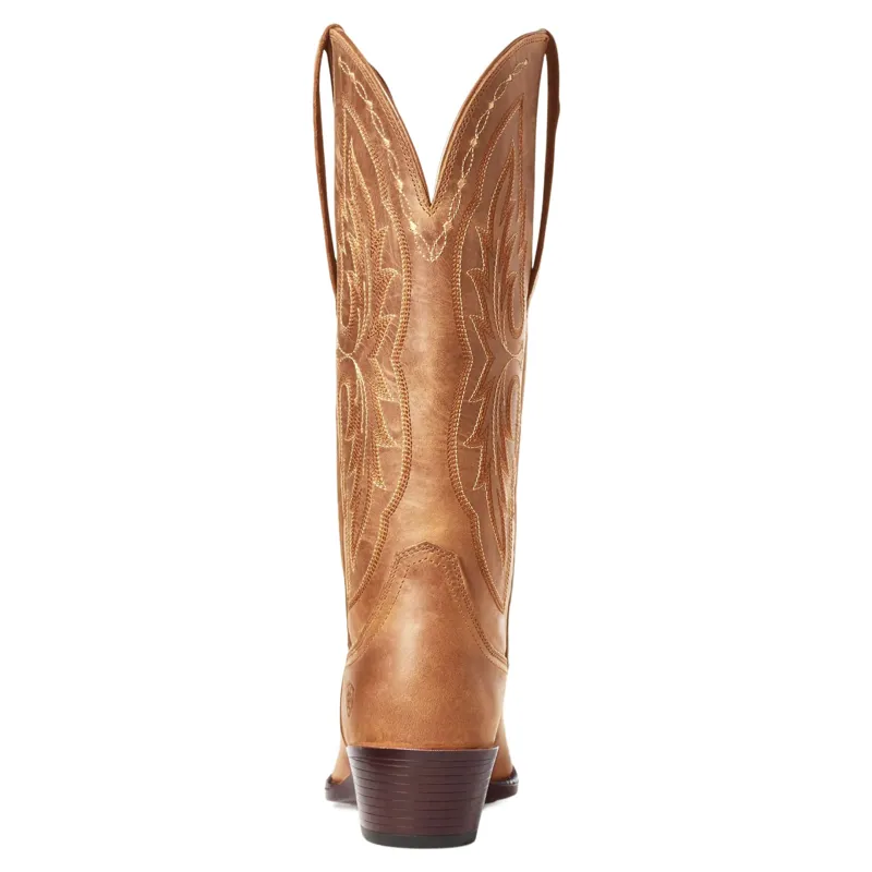 Ariat Heritage X Toe Elastic Wide Calf Western Boot Distressed Brown-3