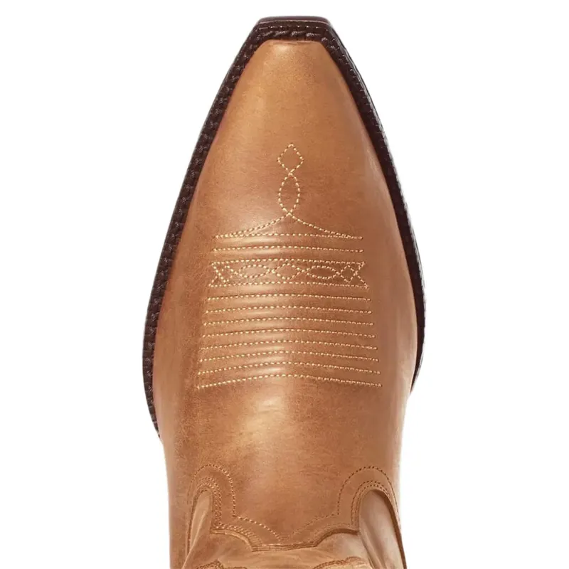 Ariat Heritage X Toe Elastic Wide Calf Western Boot Distressed Brown-5