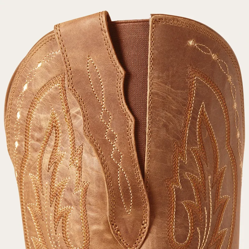 Ariat Heritage X Toe Elastic Wide Calf Western Boot Distressed Brown-6