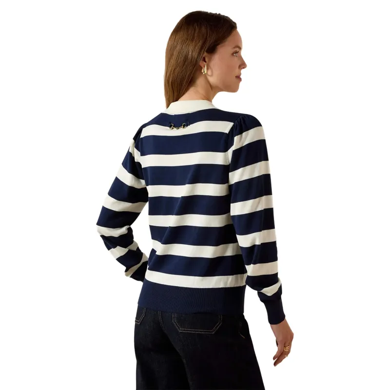 Ariat Langsett Sweater Navy Stripe in Navy Stripe-2