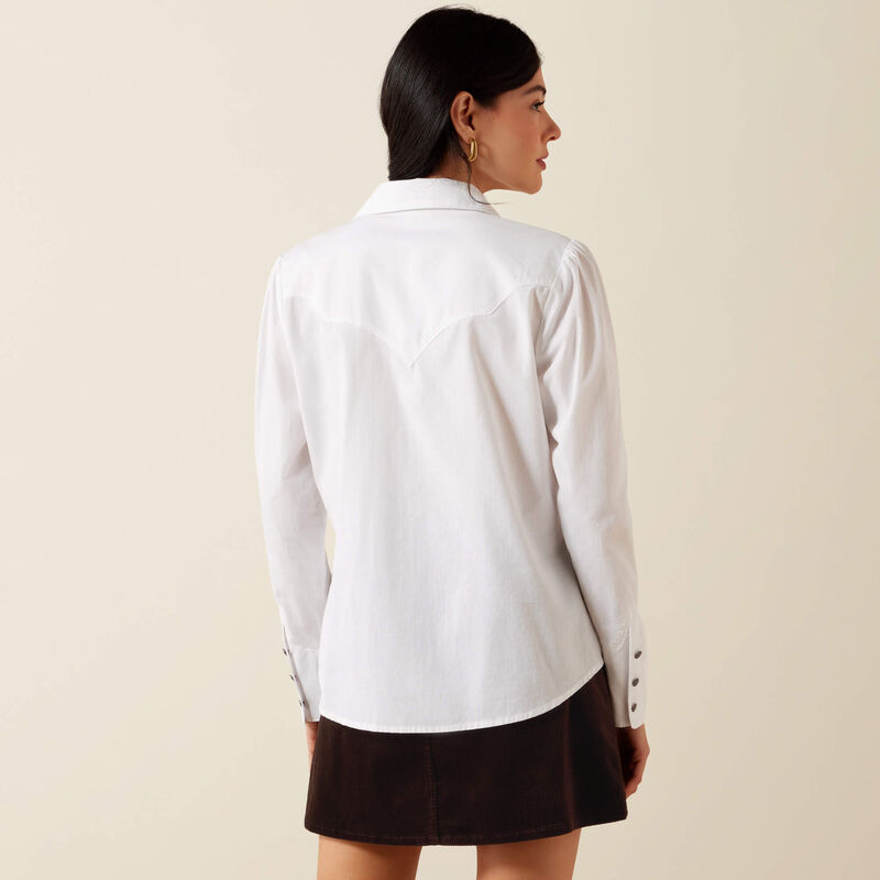 Ariat Lattice Western Shirt in White-2