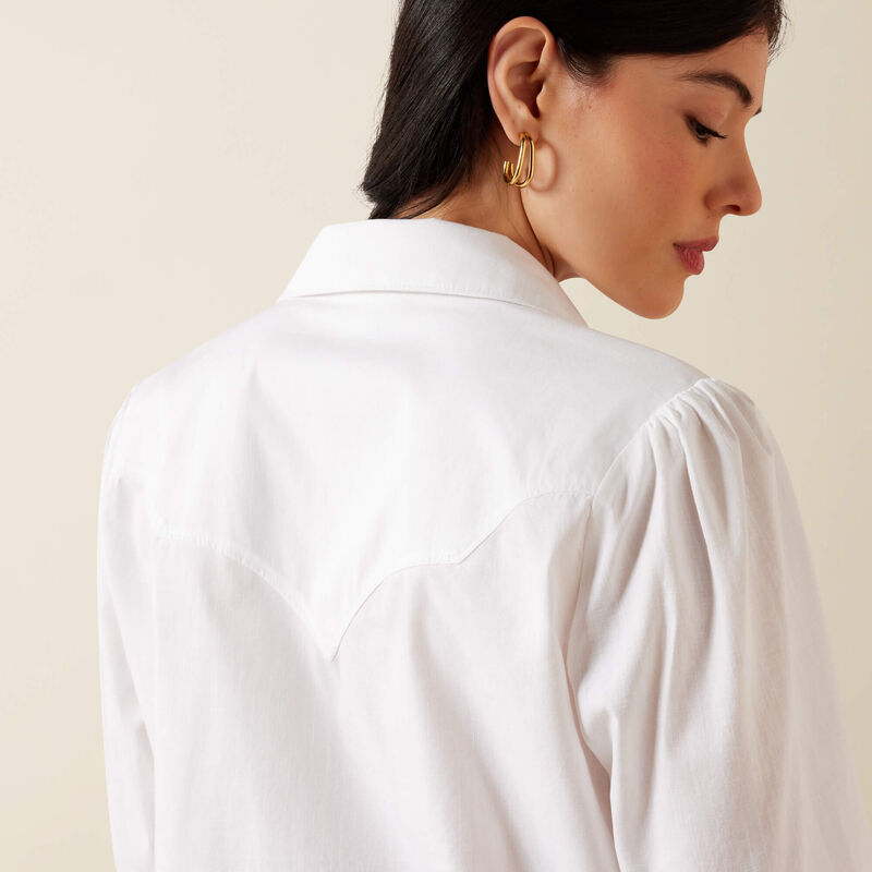 Ariat Lattice Western Shirt in White-5