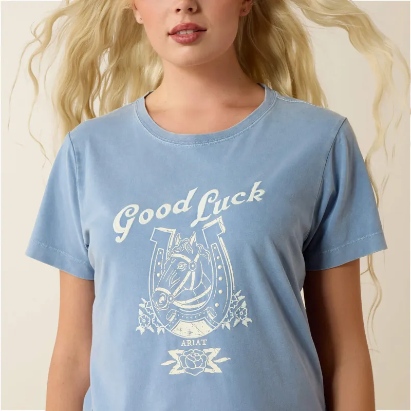 Ariat Lucky Dreams T-Shirt in Ashleigh Blue-2