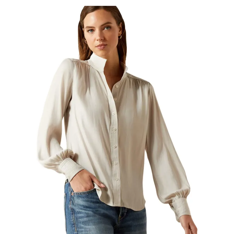 Ariat Osney Blouse White Alyssum-1