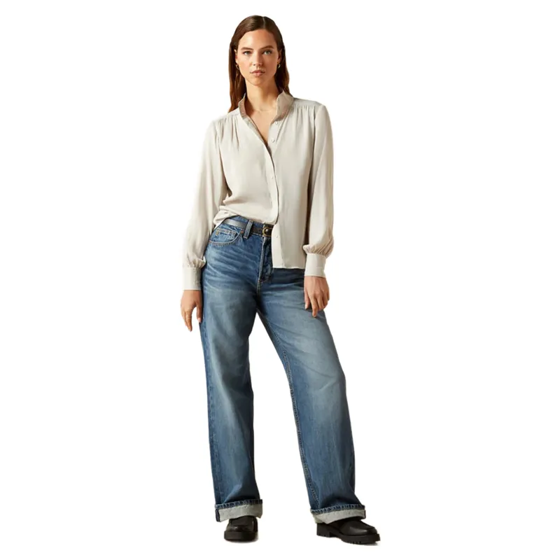 Ariat Osney Blouse White Alyssum-5