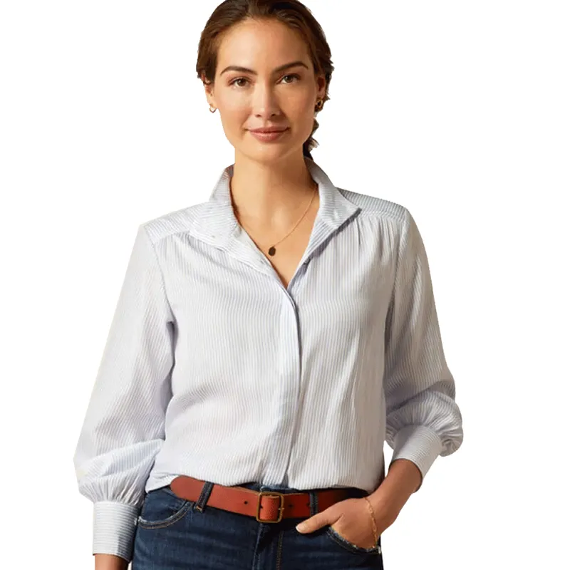 Ariat Charolais Blouse Blue Pinstripe