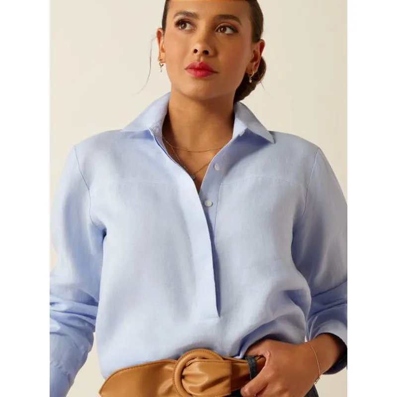 Ariat Pocklington Blouse Blue Chambray-3