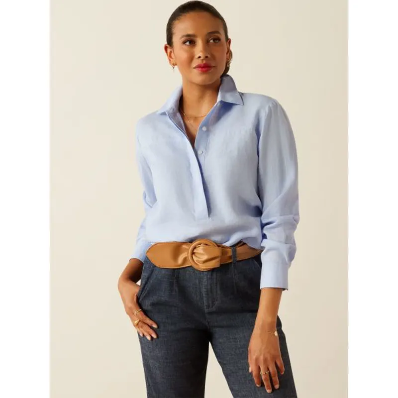 Ariat Pocklington Blouse Blue Chambray-1