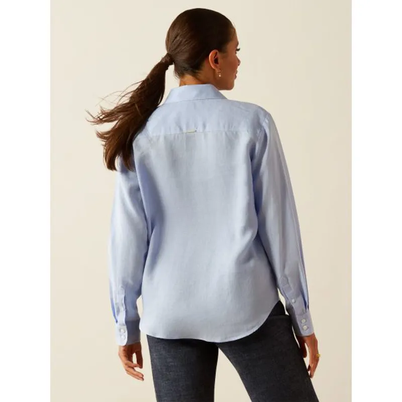 Ariat Pocklington Blouse Blue Chambray-4