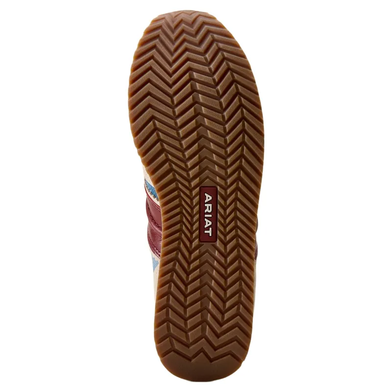 Ariat Ranch Runner Shoe in Tan Suede/Denim Stars-5