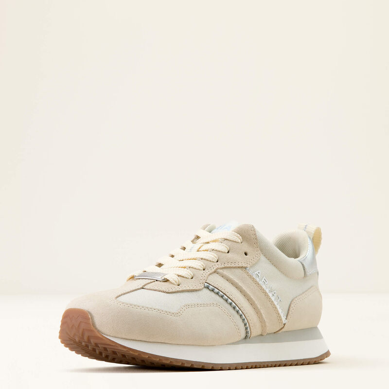 Ariat Ranch Runner Trainer Shoe in Butter Cream-1