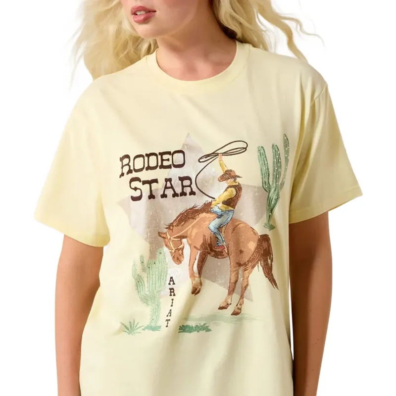 Ariat Rodeo Star Boyfriend T-Shirt in Pearl Sorbet-1