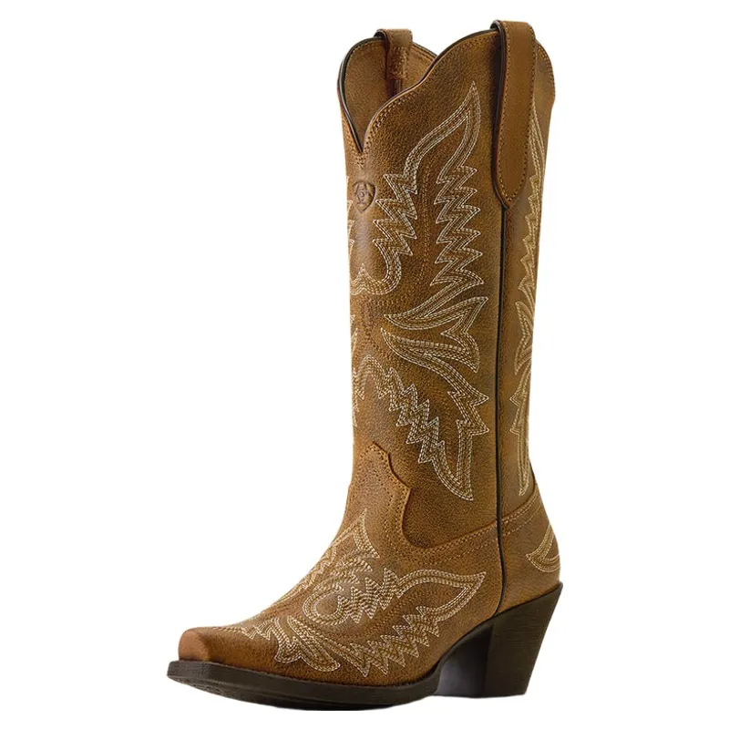 Ariat Round Up Collins Western Boot in Brown Bomber