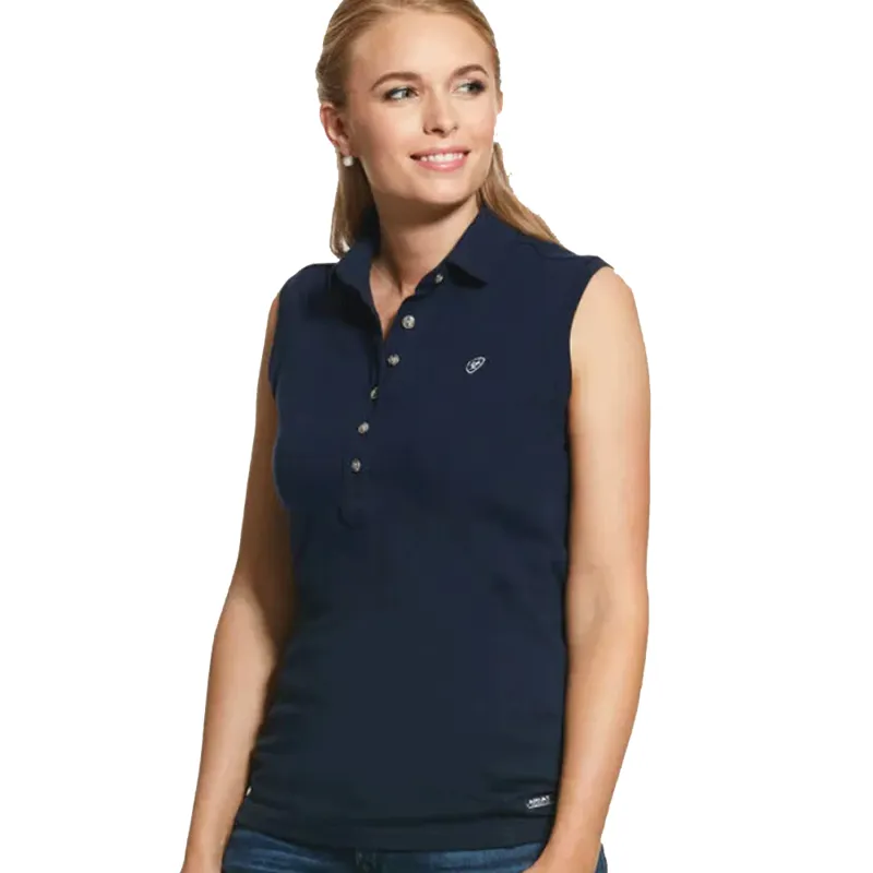 Ariat Prix 2.0 Sleeveless Polo Shirt Navy
