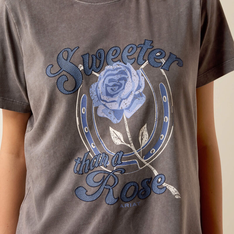 Ariat Sweet Rose T-Shirt in Mineral Wash-3