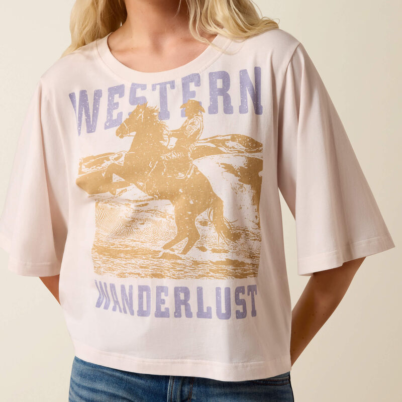 Ariat Western Wanderlust T-Shirt in Sea Salt-3