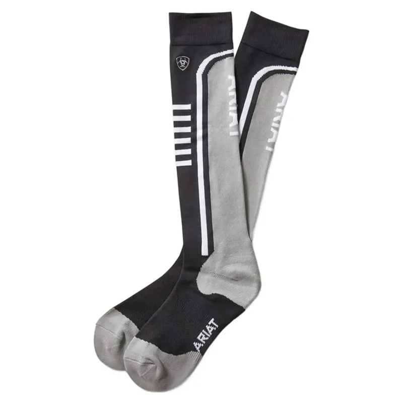 AriatTEK Slimline Performance Socks Black/Sleet One Size