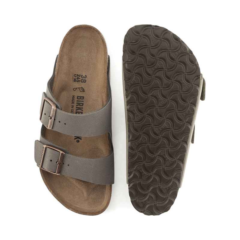 Birkenstock Arizona Birko Flor Sandals Men's Nubuck Stone -1