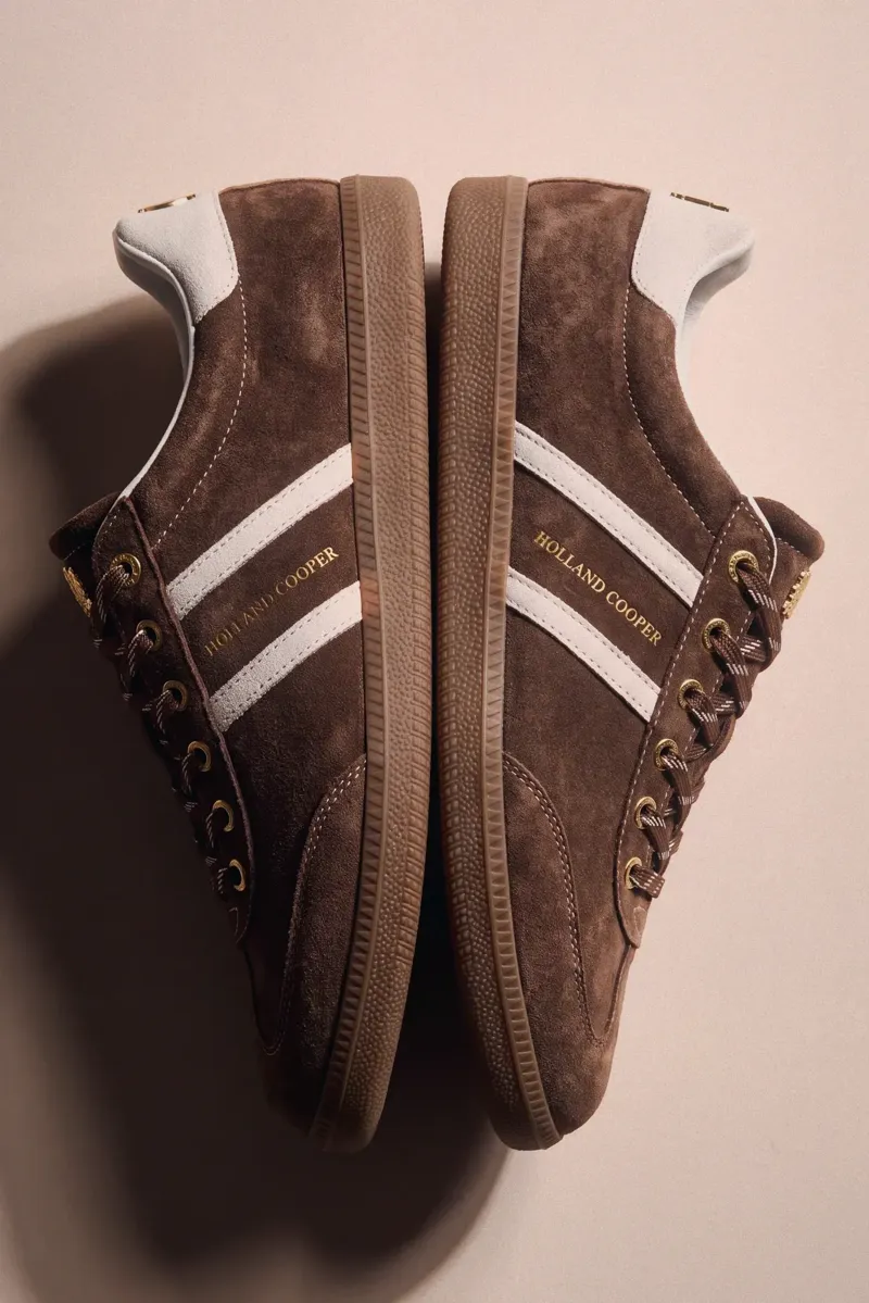 Holland Cooper Knightsbridge Court Trainer in Chocolate-5