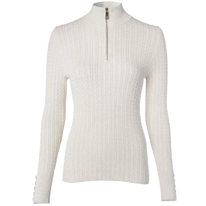 Holland Cooper Ava Half Zip Knit Almond