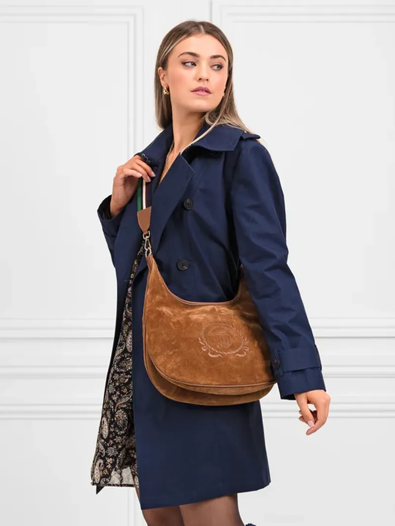 Fairfax and Favor Richmond Hobo Bag Tan Suede-5