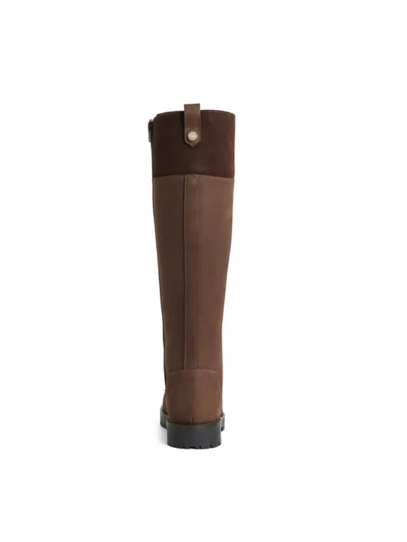 Fairfax and Favor Anglesey Knee High Shearling Lined Chocolate Nubuck-4