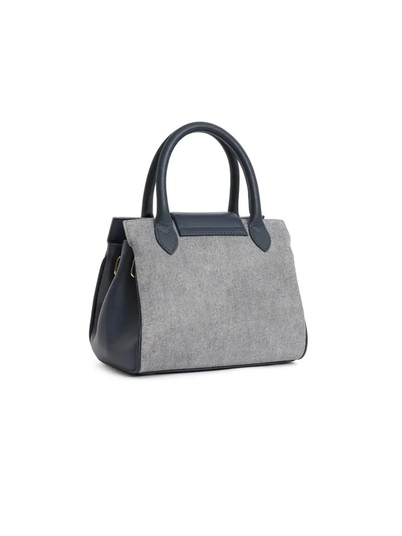 Fairfax and Favor Mini Windsor Handbag Denim Suede-2